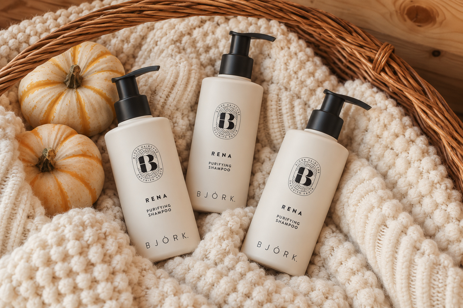 Bj&ouml;rk RENA Purifying Shampoo u jesenjem ambijentu