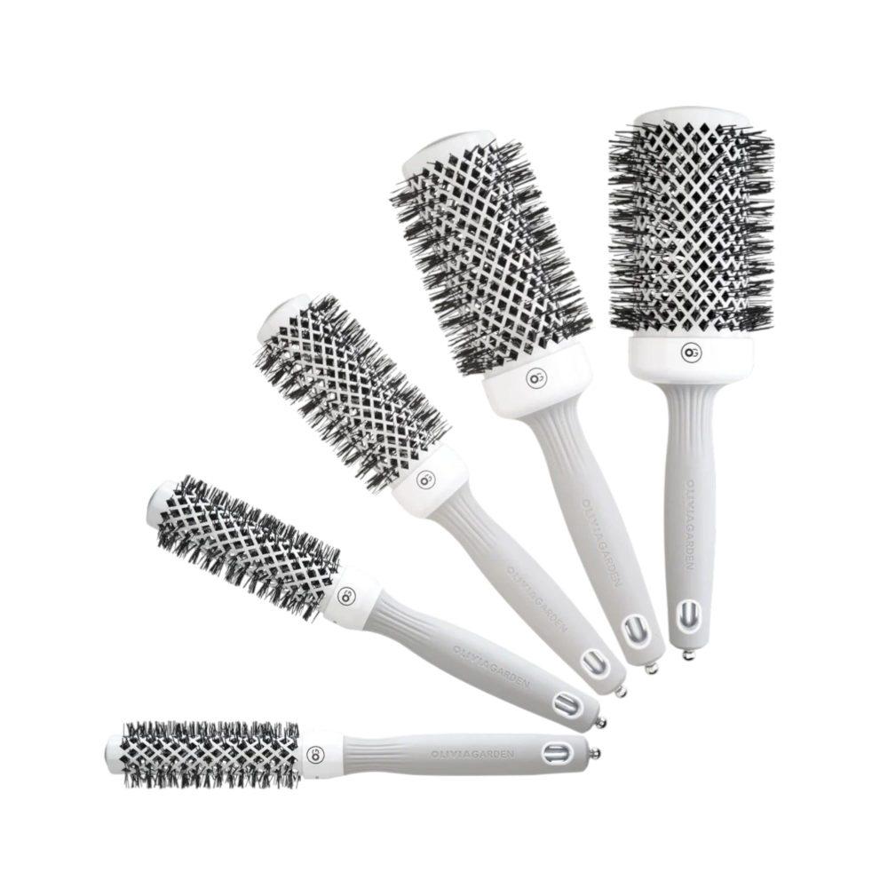 Olivia Garden Expert Blowout Speed Wavy Bristles White&Grey