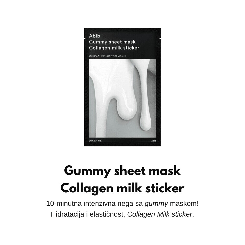 Gummy Sheet Mask Collagen Milk Sticker