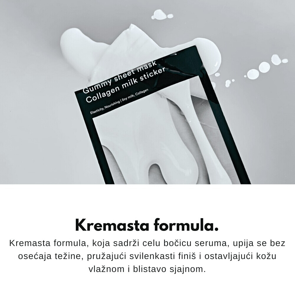 Gummy Sheet Mask Collagen Milk Sticker