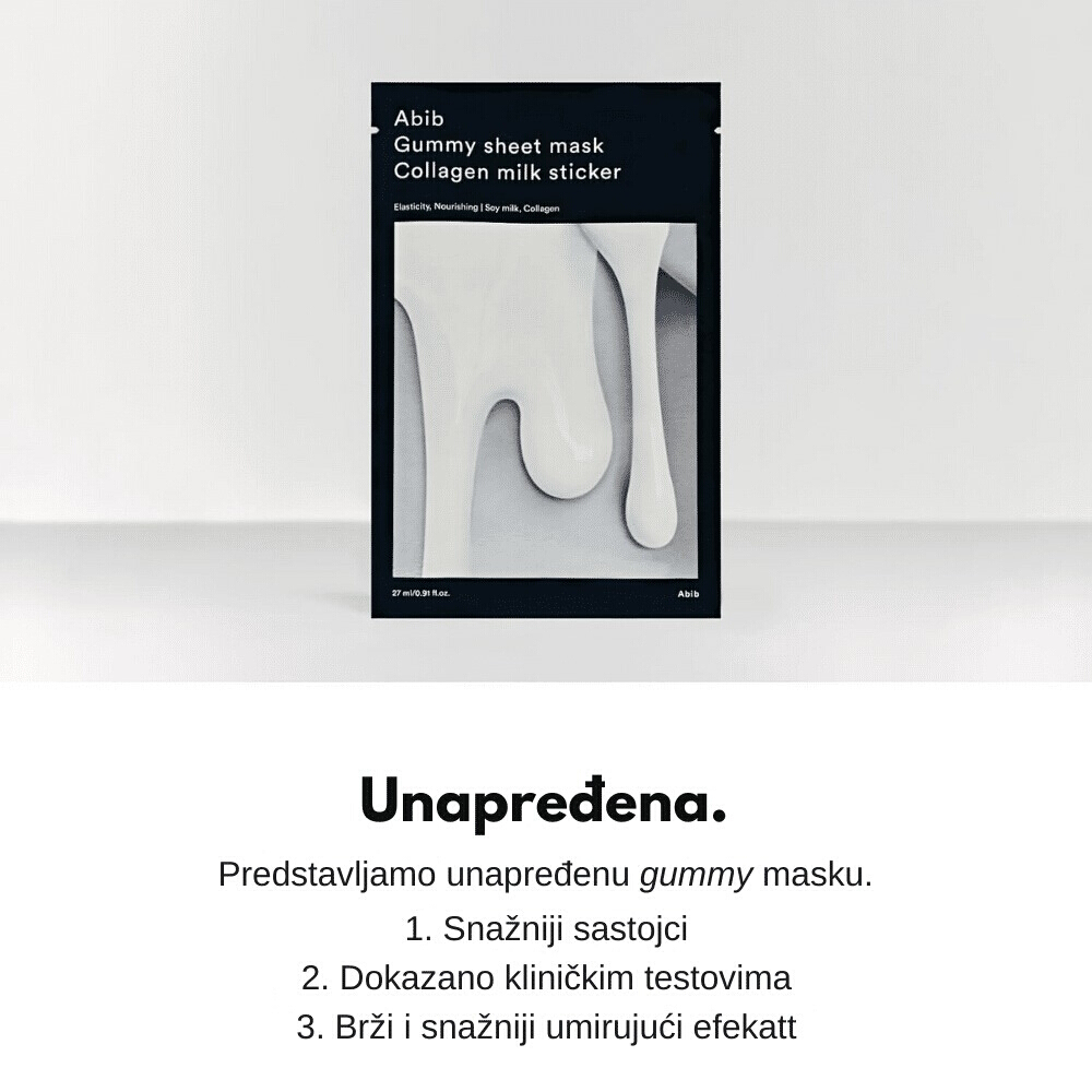 Gummy Sheet Mask Collagen Milk Sticker