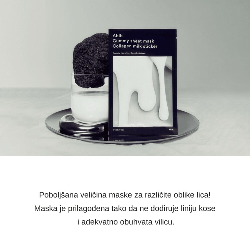 Gummy Sheet Mask Collagen Milk Sticker