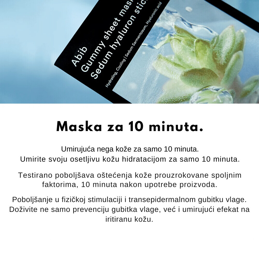 Gummy Sheet Mask Sedum Hyaluron Sticker