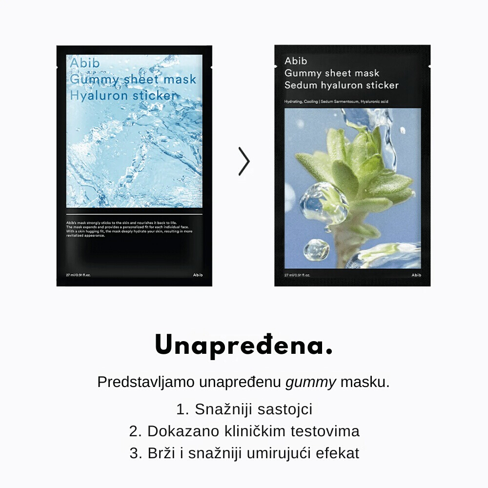 Gummy Sheet Mask Sedum Hyaluron Sticker