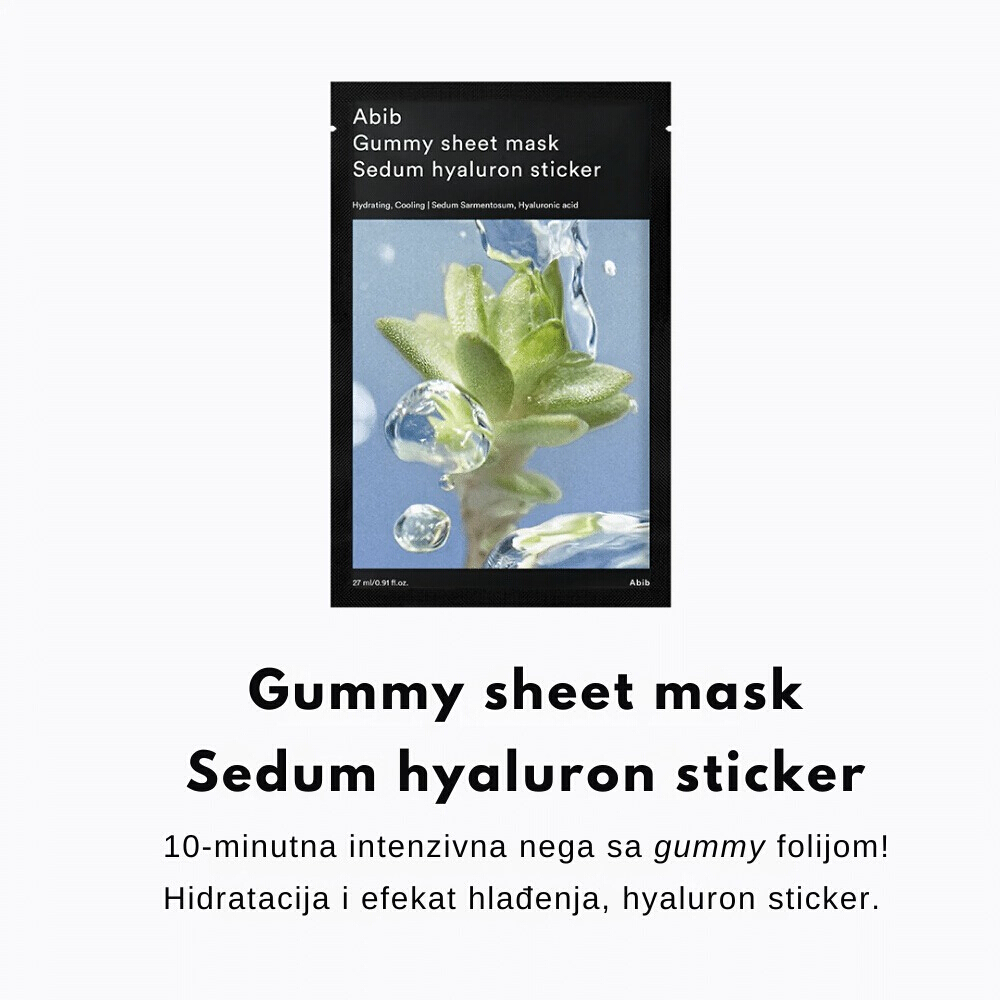 Gummy Sheet Mask Sedum Hyaluron Sticker
