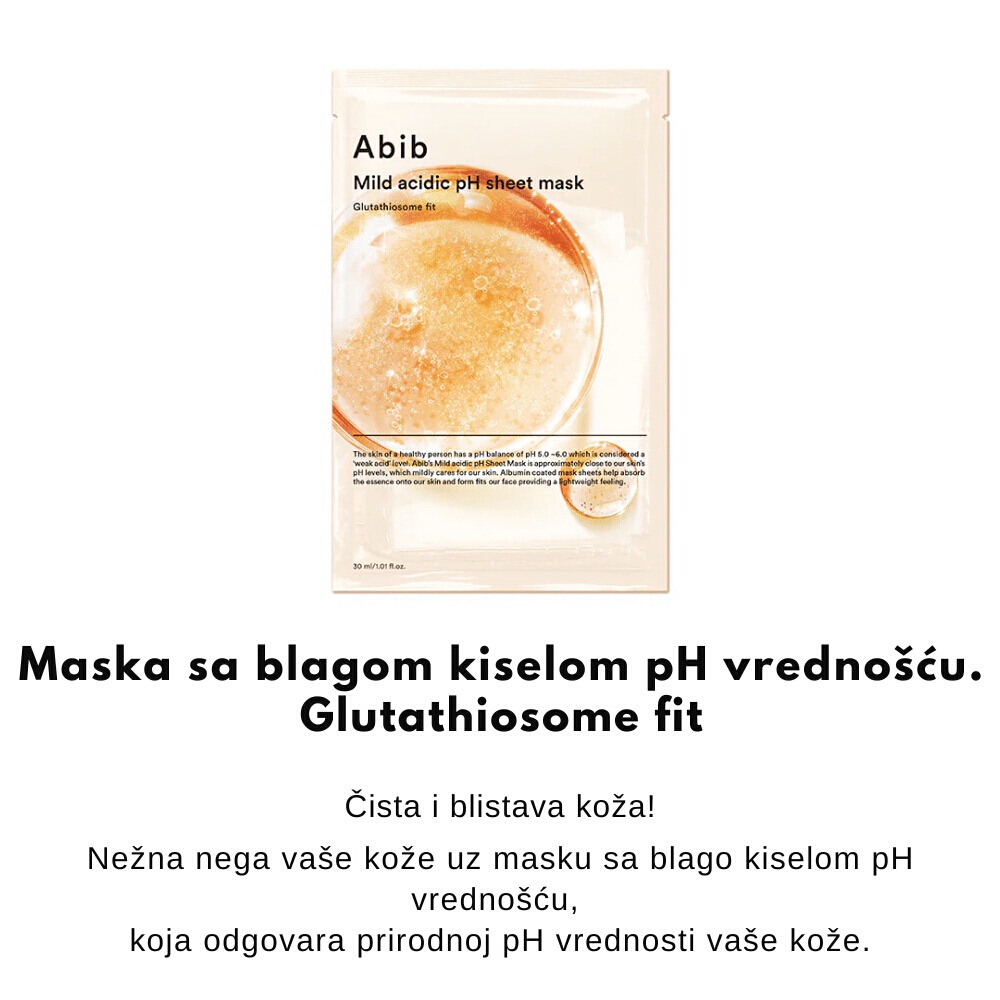Mild Acidic pH Sheet Mask Glutathiosome Fit