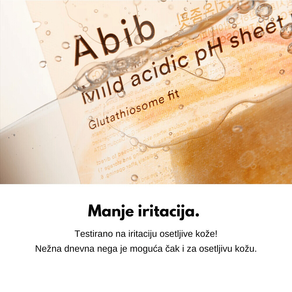 Mild Acidic pH Sheet Mask Glutathiosome Fit