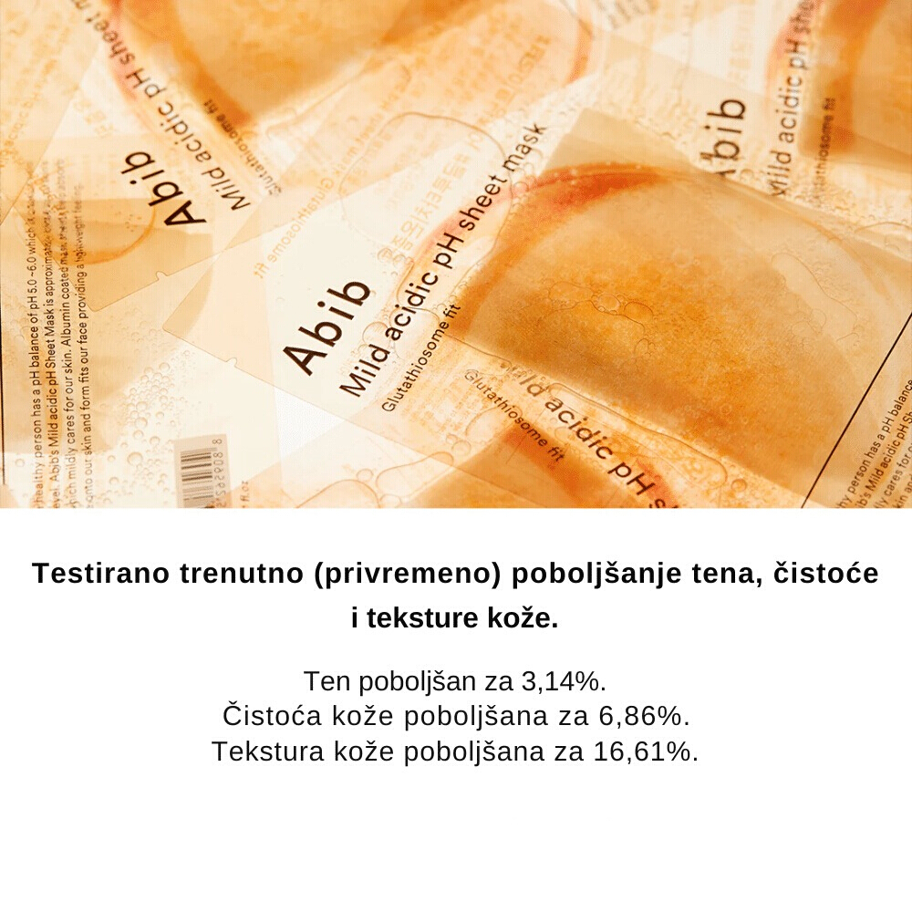 Mild Acidic pH Sheet Mask Glutathiosome Fit