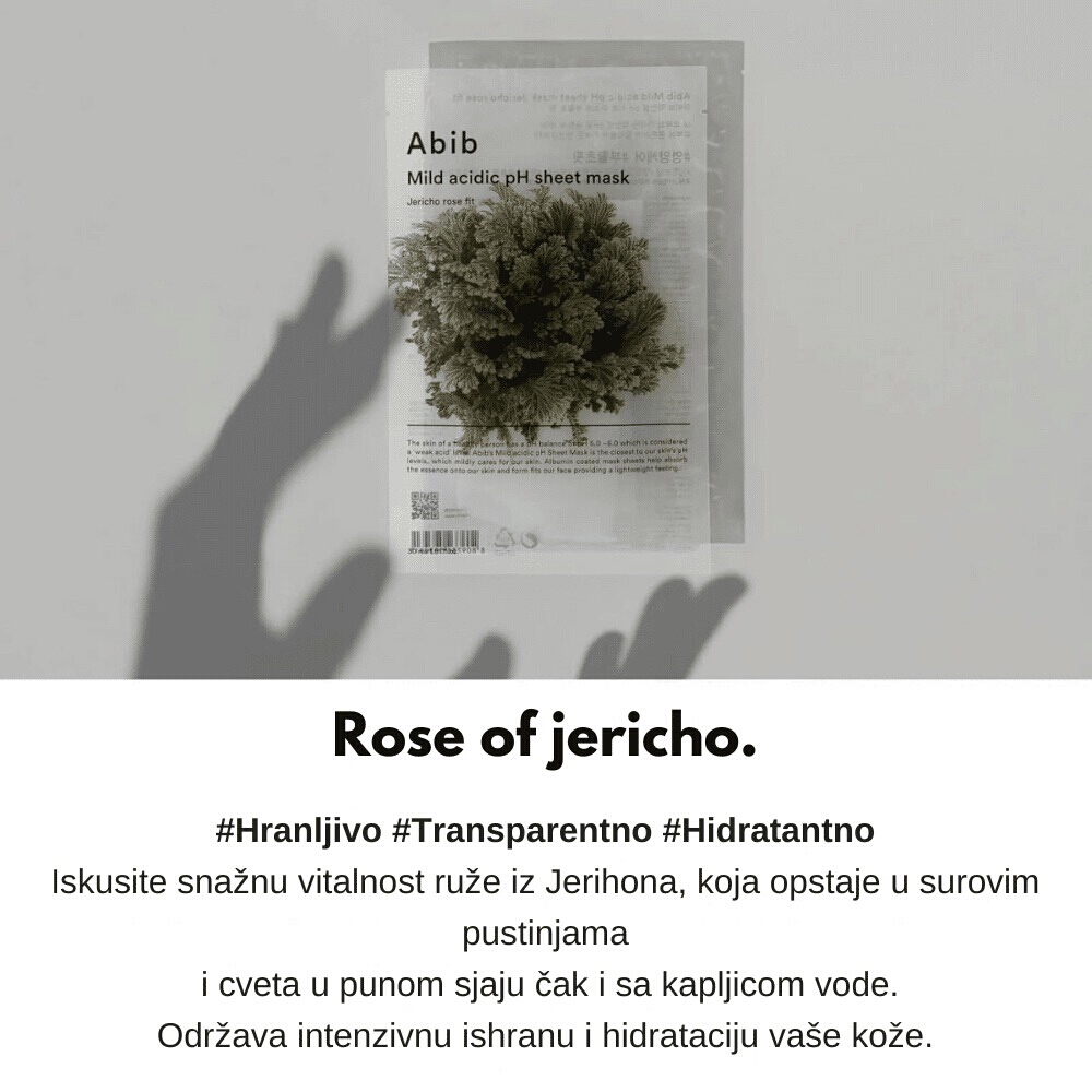 Mild Acidic pH Sheet Mask Jericho Rose Fit