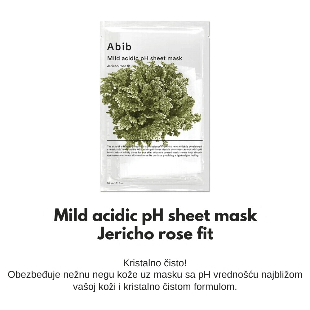 Mild Acidic pH Sheet Mask Jericho Rose Fit