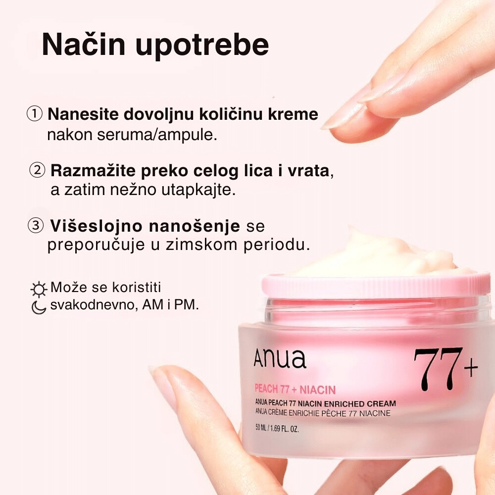 Peach 77 Niacin Enriched Cream 50ml